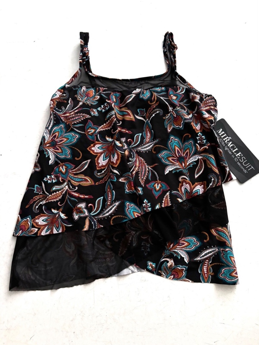 Miraclesuit Tankini Bikini Swim Top New Underwire Scotch Floral Mirage 8